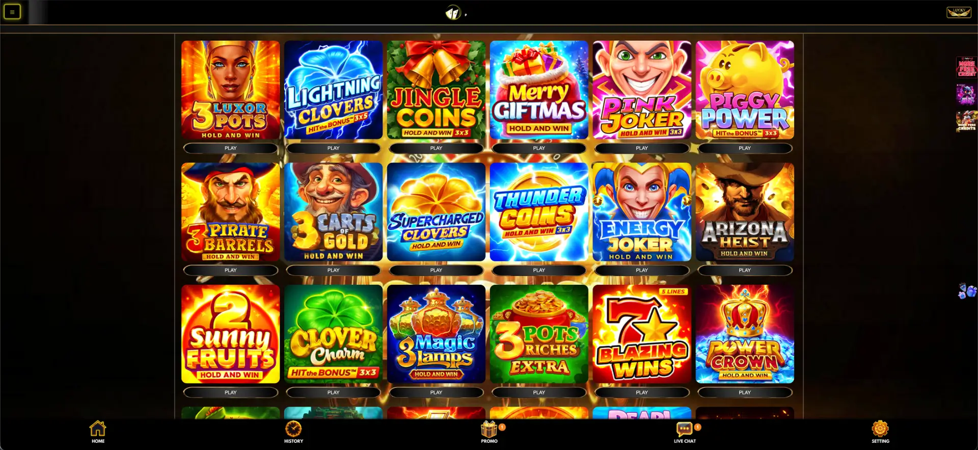 Additional pokies in the searchable catalogue